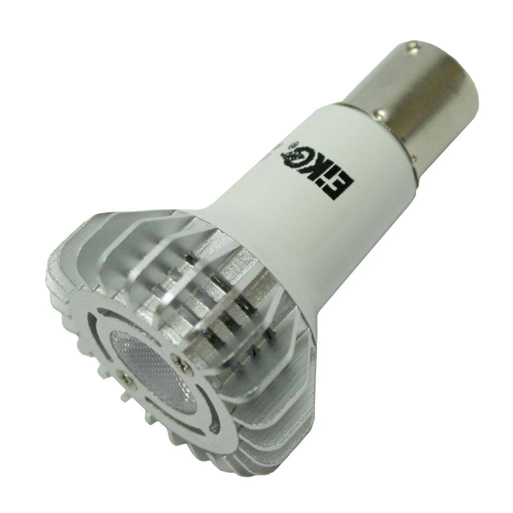3 watt 12 volt R12 Single Contact Bayonet Base 3000K Natural White Non-Dimmable LED #1383 1