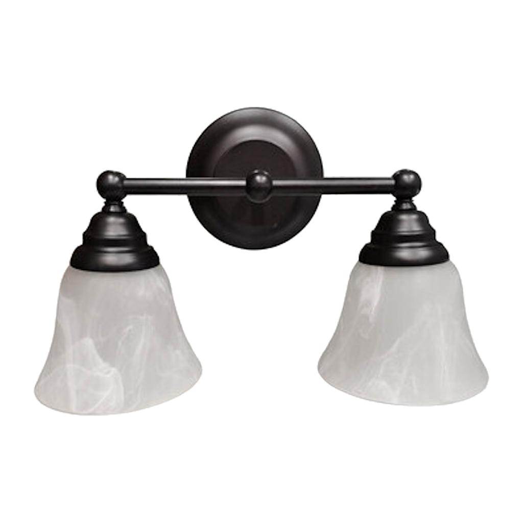 2 Light Nickel Vanity Light Fixture 1
