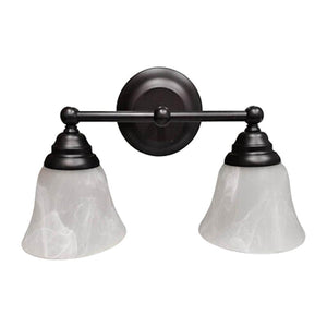 2 Light Nickel Vanity Light Fixture 1
