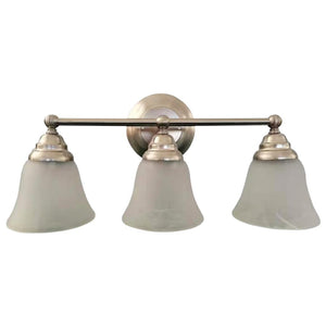 3 Light Nickel Vanity Light Fixture 1