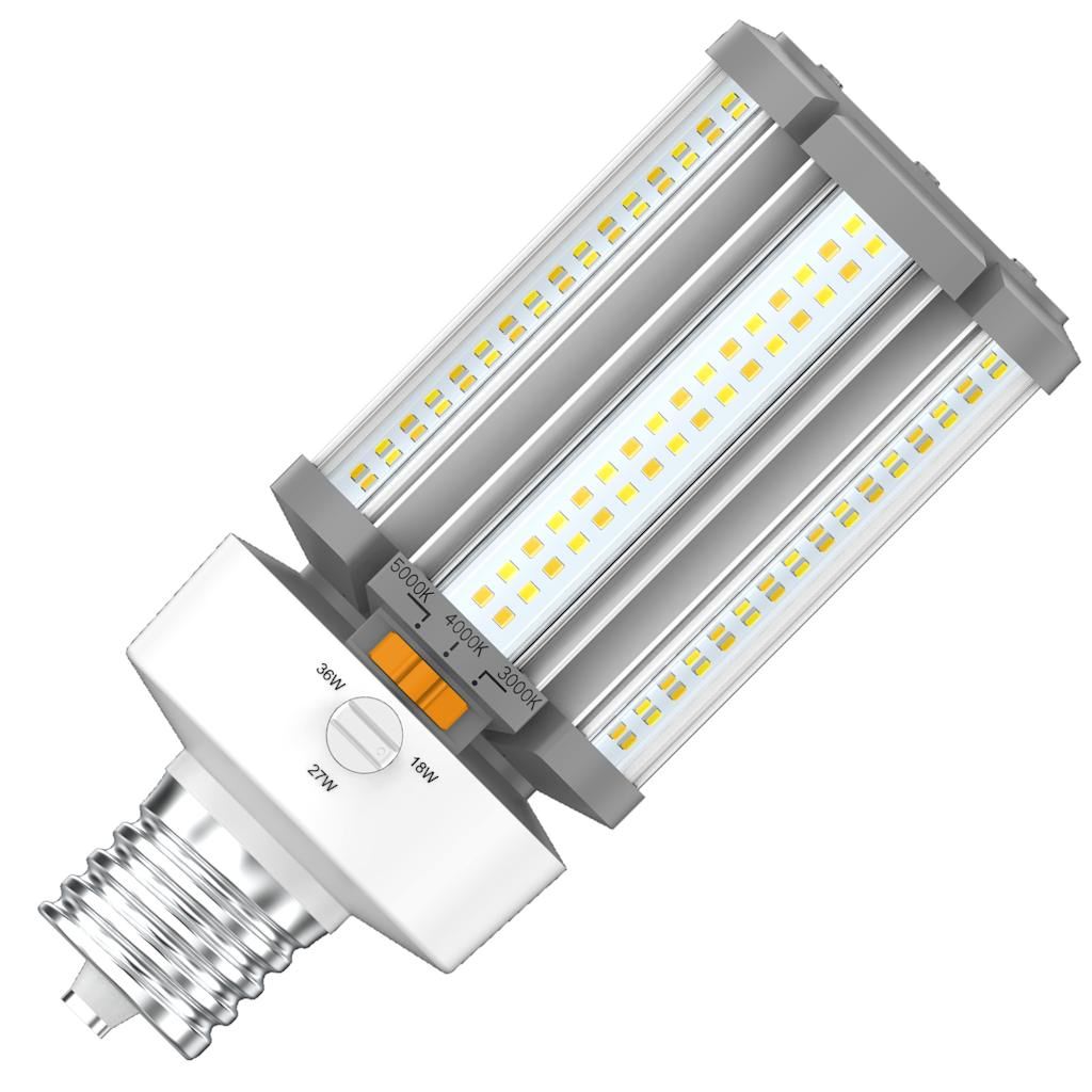 18/27/36 watt 100/277 volt  Exclusionary Mogul Screw Base CCT Selectable Dimmable LED Light 1