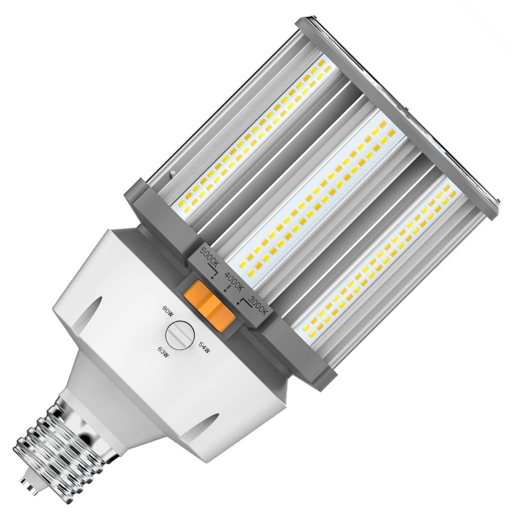 54/63/80 watt 100/277 volt  Exclusionary Mogul Screw Base CCT Selectable Dimmable LED Light 1