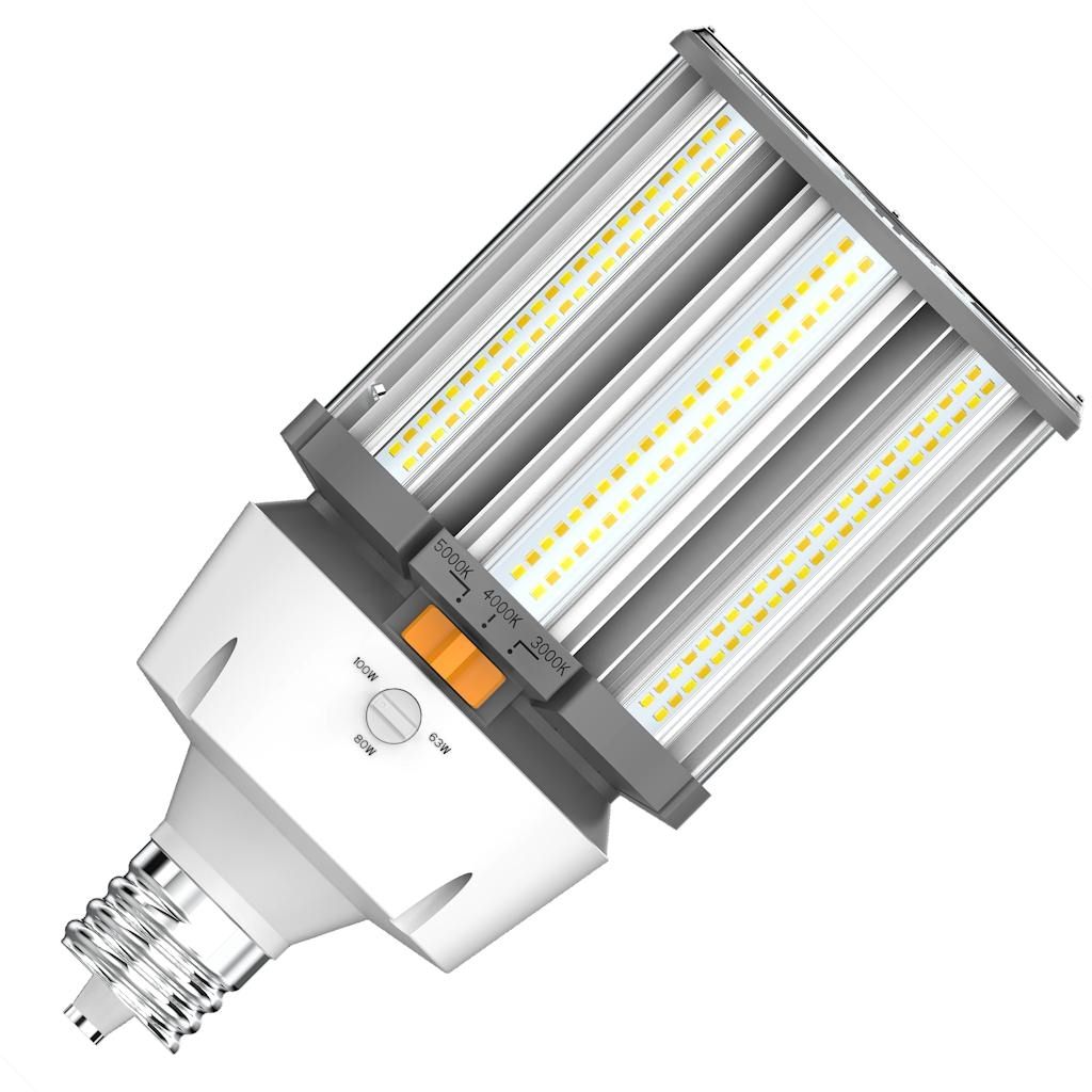 63/80/100 watt 100/277 volt  Exclusionary Mogul Screw Base CCT Selectable Dimmable LED Light 1