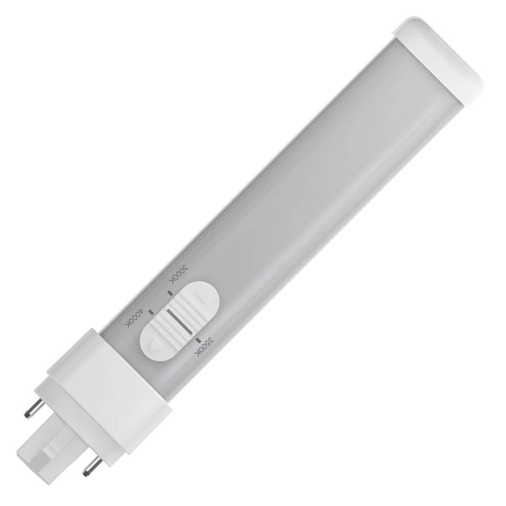 8.5 watt 120/277 volt PL 2-Pin Base 3000K/3500K/4000K CCT Selectable Type A/B Non-Dimmable LED 1