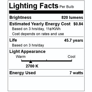 7 watt PLC 4-Pin Base 2700K Warm White LED Light Bulb 2