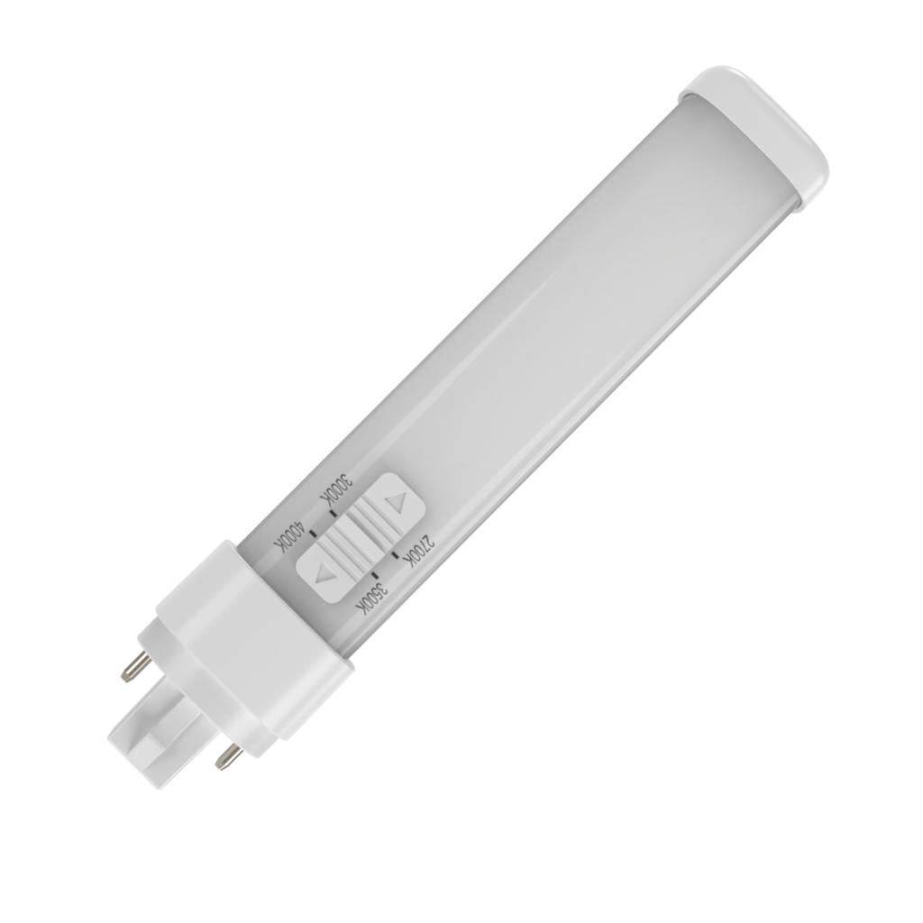 8.3 watt 120/277 volt 2-Pin Base CCT Selectable LED Light Bulb 1