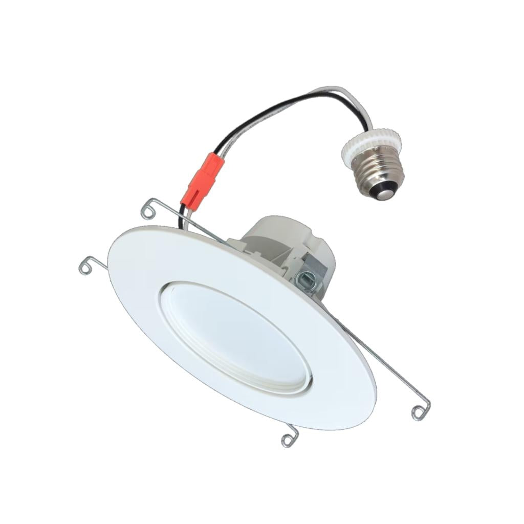6" 11 watt 120 volt Medium Screw Base CCT Selectable Round Rotatable LED Recessed Downlight 1