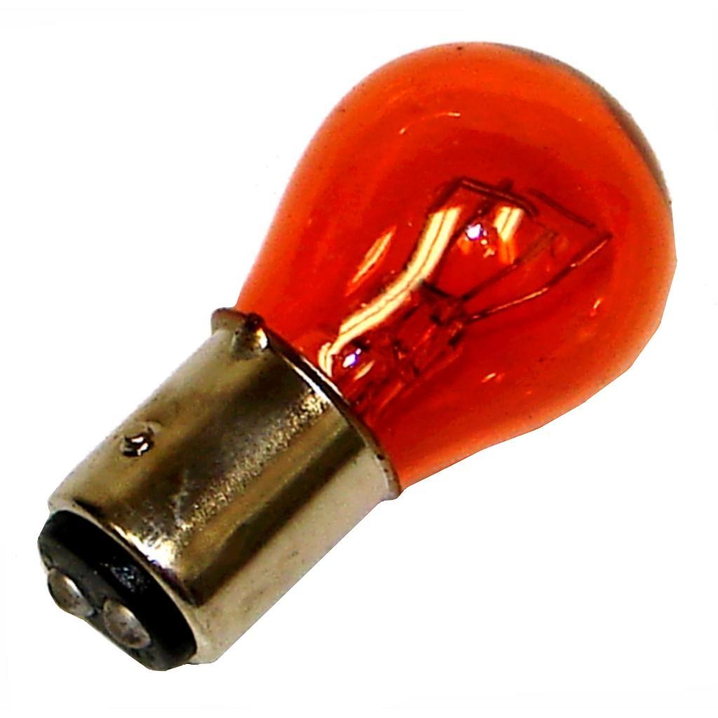 26.9/8.26 watt 12.8/14 volt S8 Double Contact Index Bayonet Base Amber #1157NA 1