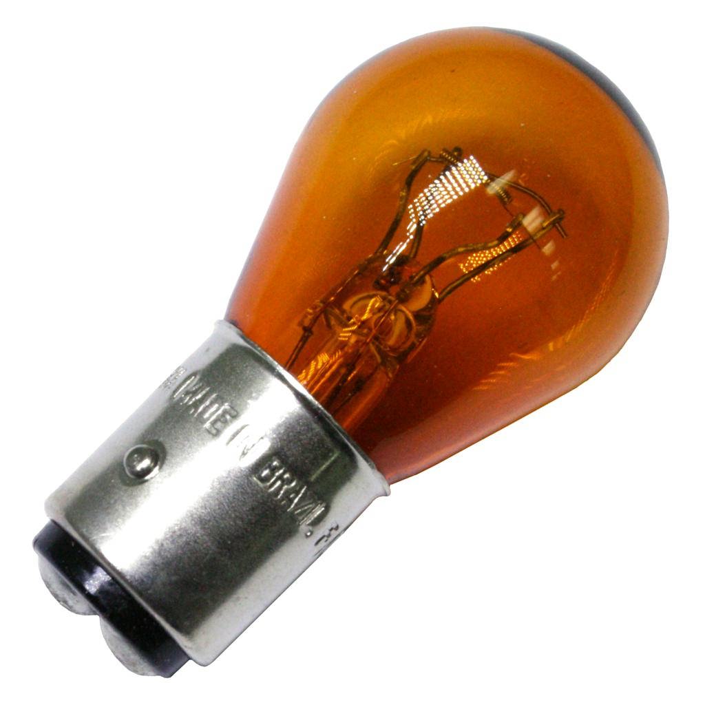 28.16/8.26 watt 12.8/14 volt S8 Double Contact Index Bayonet Base Amber #2357NA 1