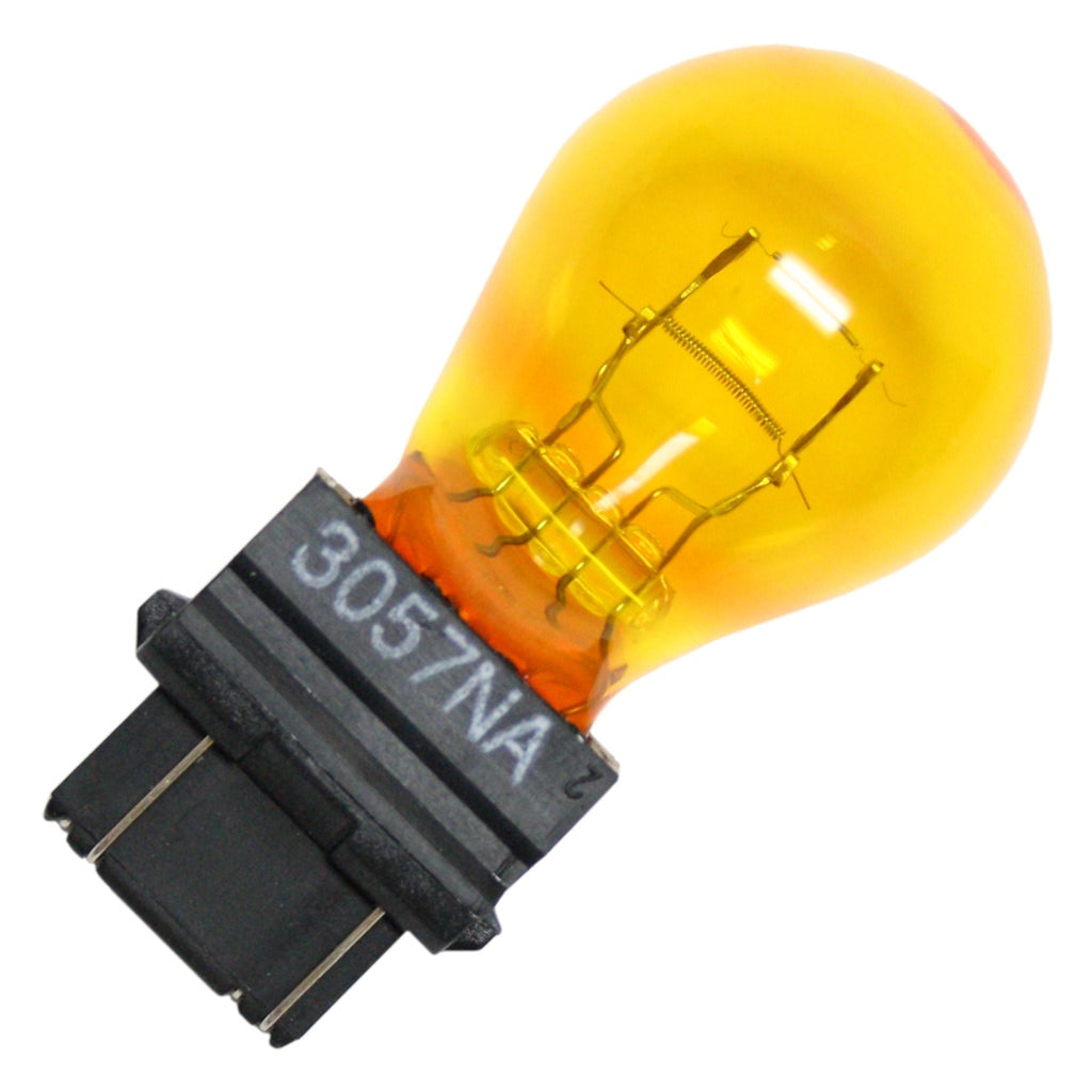 26.9/6.27 watt 12.8/14 volt S8 Plastic Wedge Double Filament Base Amber #3057NA 1