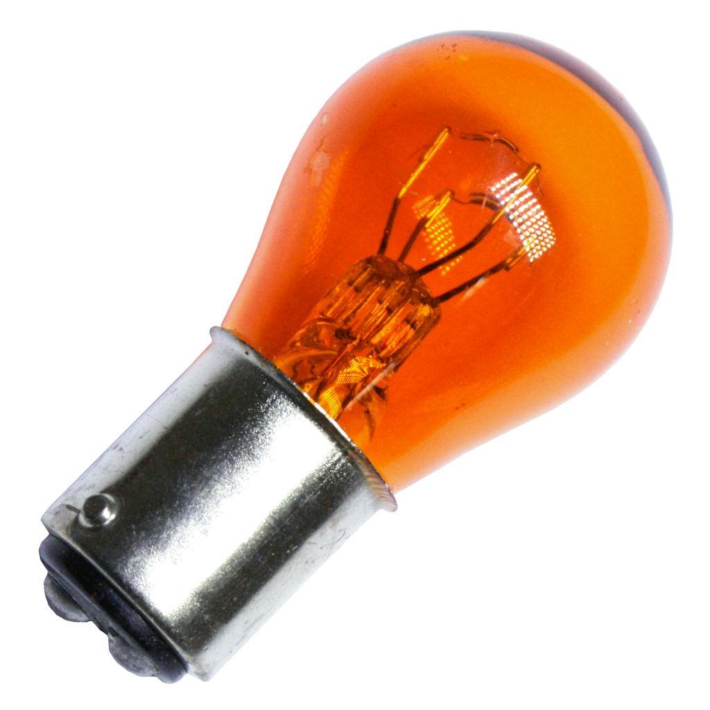 28.16/8.26 watt 12.8/14 volt S8 Double Contact Index Bayonet Base Amber #2357A 1