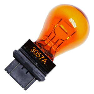 26.88/8.26 watt 12.8/14 volt S8 Plastic Wedge Double Filament Base Amber #3057A 1