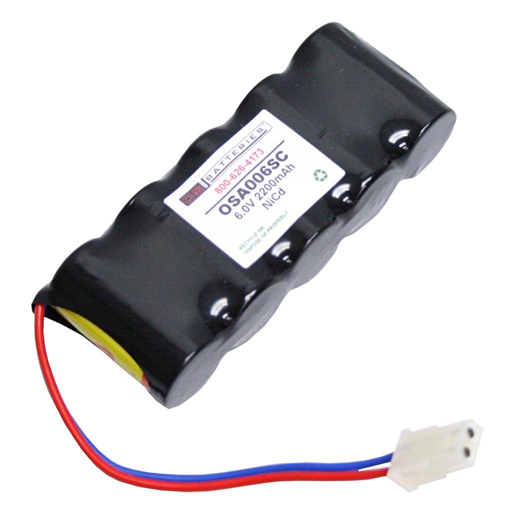 6V 2200mAH NICAD 1x5 SC SHRINK w/ WIRE LEADS 1
