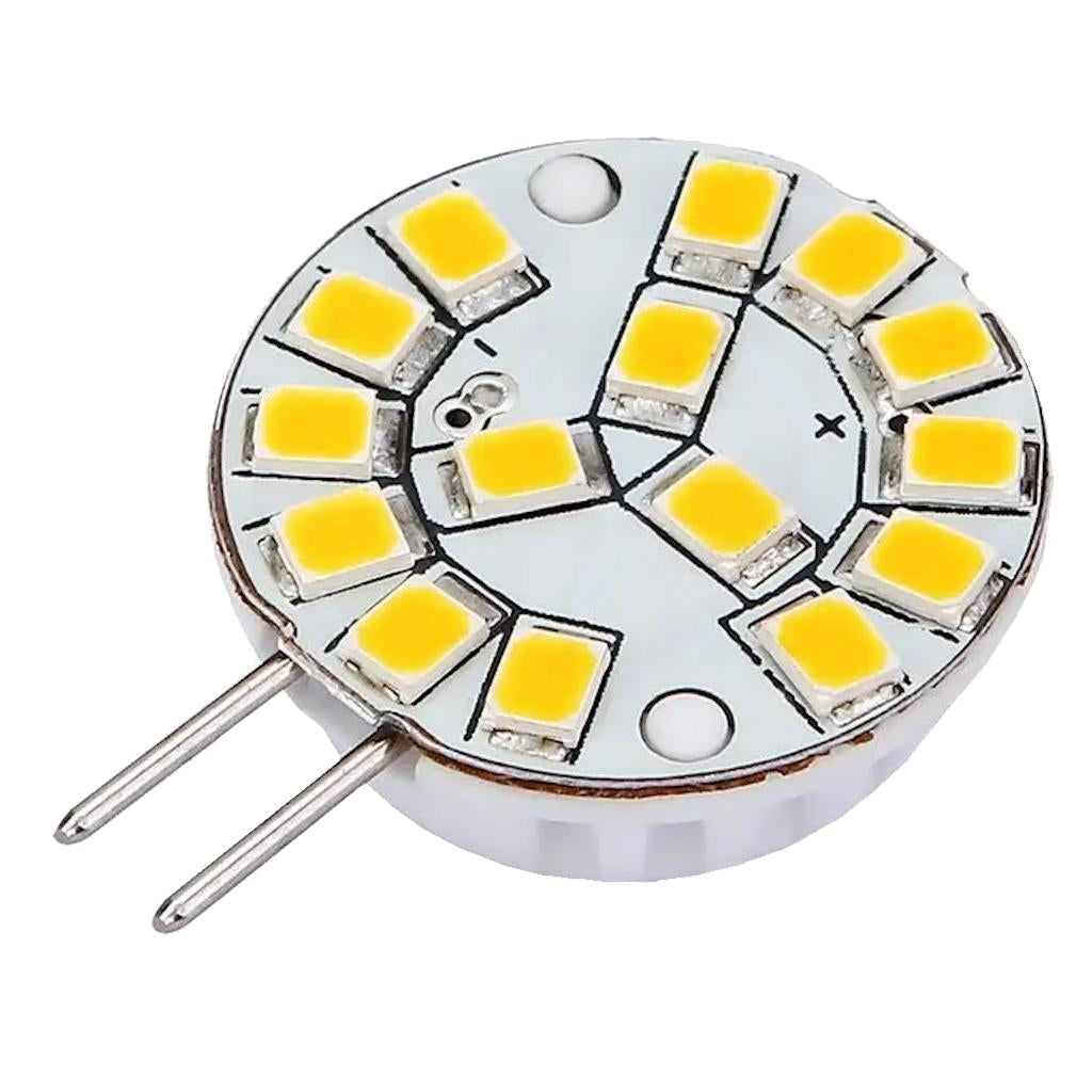 2 watt 12 volt Bi-Pin Base 2700K Warm White Wafer Dimmable LED 1
