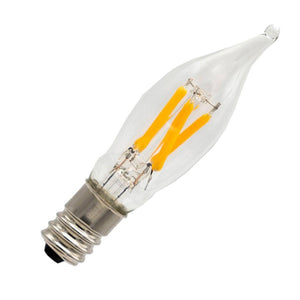 1.5 watt 120 volt C6 Candelabra Screw Base 2200K Warm White Clear Dimmable LED 1