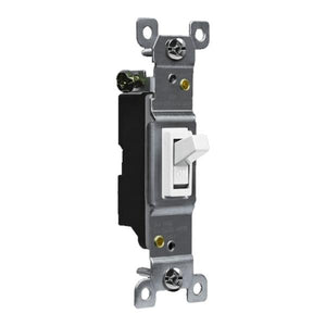 15 Amp White Single Pole Residential Grade Toggle Light Switch 2