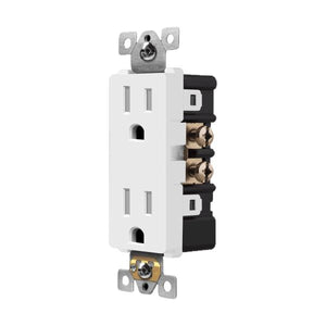 15 Amp 125 volt White Residential Grade Duplex Receptacle Wall Outlet 2