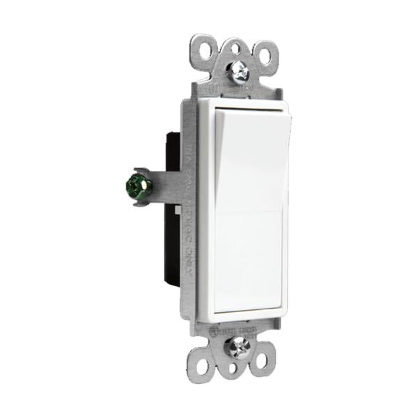 White Antimicrobial Residential Grade Rocker Light Switch 2