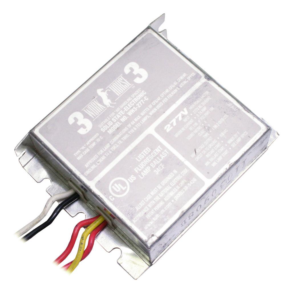 1-2 Lamp 277 volt Workhorse 3 Electronic Ballast 1