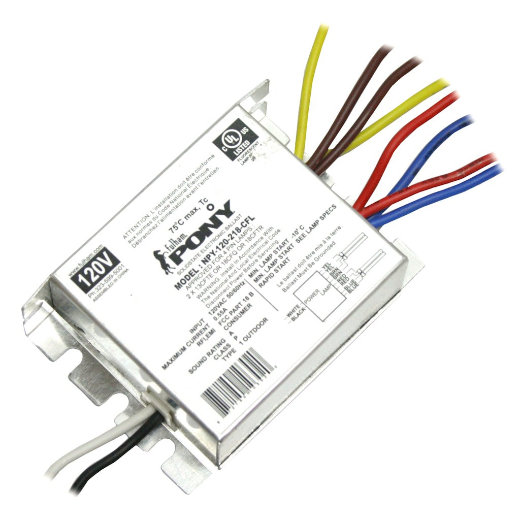2 Lamp 120 volt CFL Pony Electronic Ballast 1