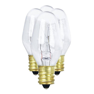 4 watt 120 volt C7 Candelabra Screw Base 2700K Warm White Clear Dimmable (4 Pack) 1