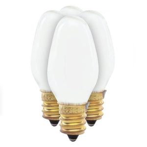 7 watt 120 volt C7 Candelabra Screw Base 2700K Warm White Clear Dimmable Light Bulb (4 Pack) 1