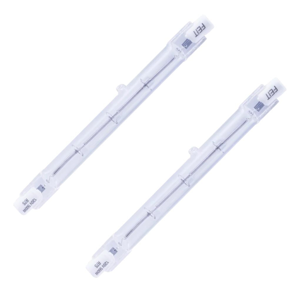 500 watt 120 volt T3 Recessed Single Contact Base 3000K Natural White Halogen Light Bulb (2 Pack) 1