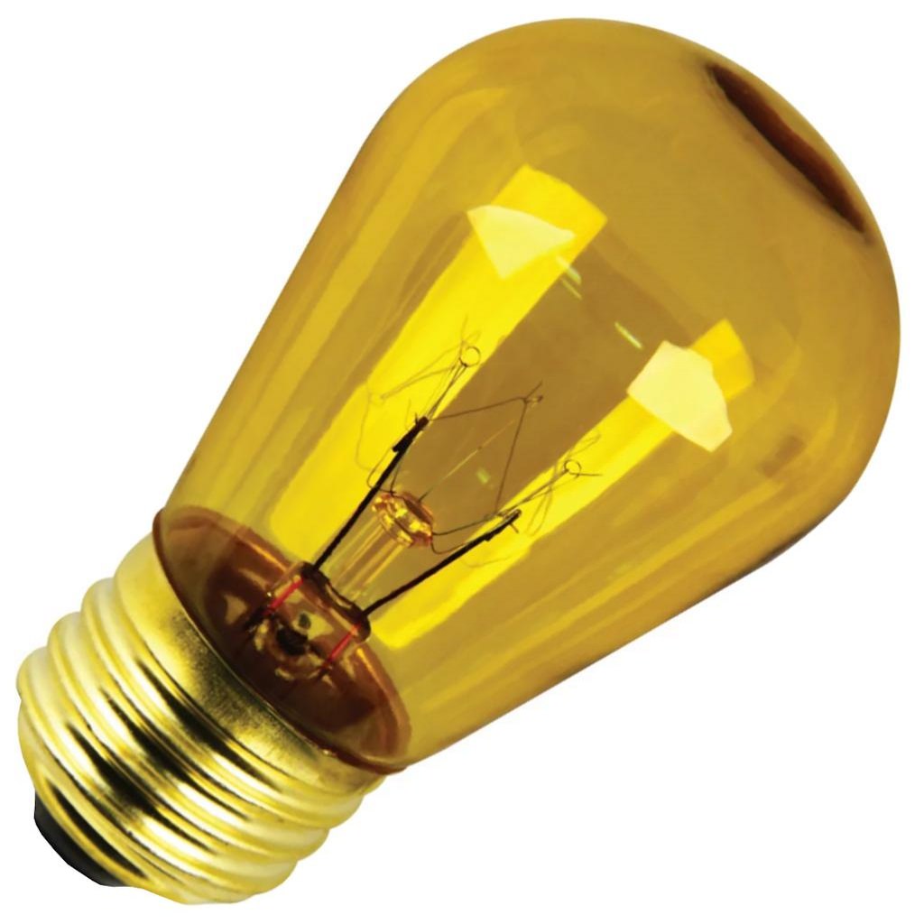 11 watt 130 volt Medium Screw Base Yellow Clear Filament Dimmable 1