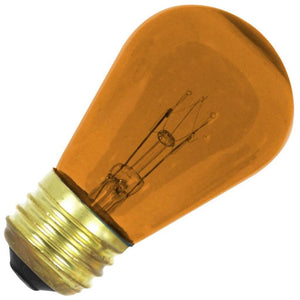 11 watt 130 volt S14 Medium Screw Base Orange Clear Dimmable 1