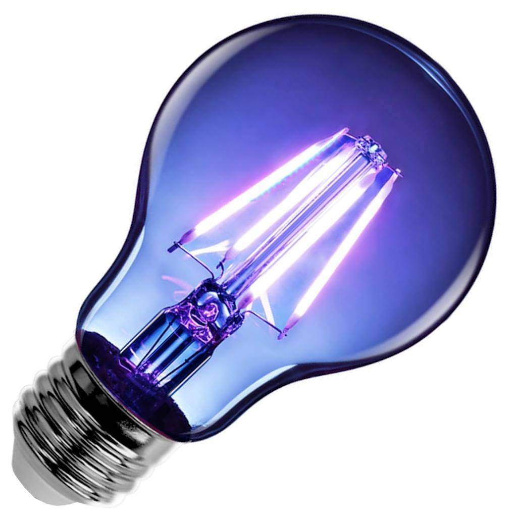 4.5 watt 120 volt A19 Medium Screw Base Blue Transparent LED 1