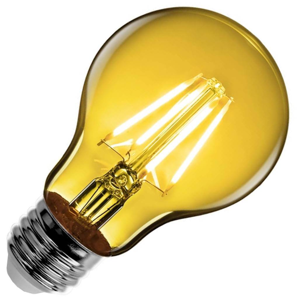 4.5 watt 120 volt A19 Medium Screw Base Yellow Transparent LED 1