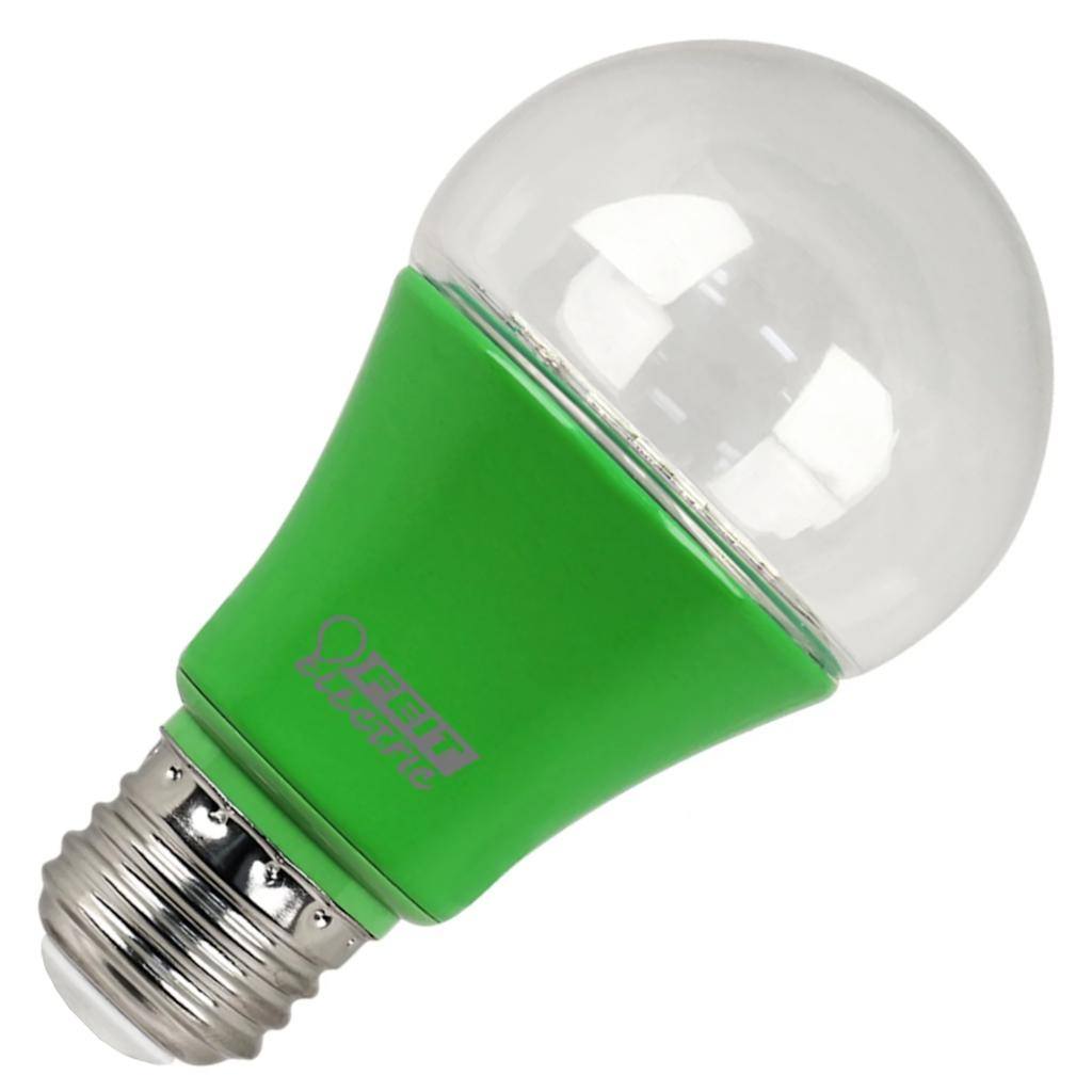 9 watt 120 volt A19 Medium Screw Base 3300K Natural White Green Non-Dimmable LED 1