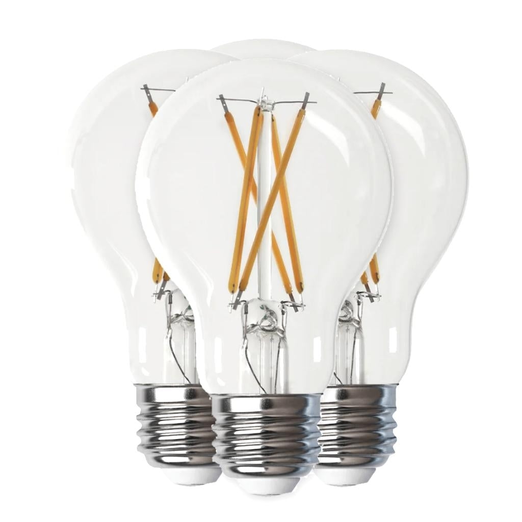 9 watt 120 volt A19 Medium Screw Base 5000K Daylight Clear Dimmable LED (4 Pack) 1