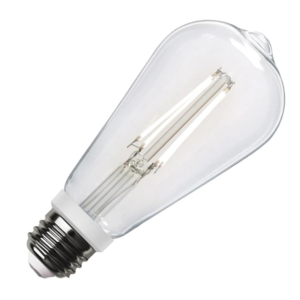 8.8 watt 120 volt ST19 Medium Screw Base 5000K Daylight Motion Detection Clear Glass Vintage Dimmable LED 1