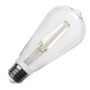 8.8 watt 120 volt ST19 Medium Screw Base 5000K Daylight Motion Detection Clear Glass Vintage Dimmable LED 1