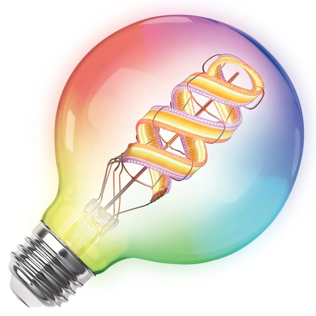 6 watt 120 volt G30 Medium Screw Base RGB Non-Dimmable LED 1