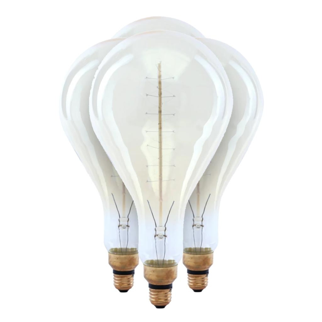 60 watt PS52 Medium Screw Base 2200K Amber Spiral Filament Incandescent Light Bulb (4 Pack) 1