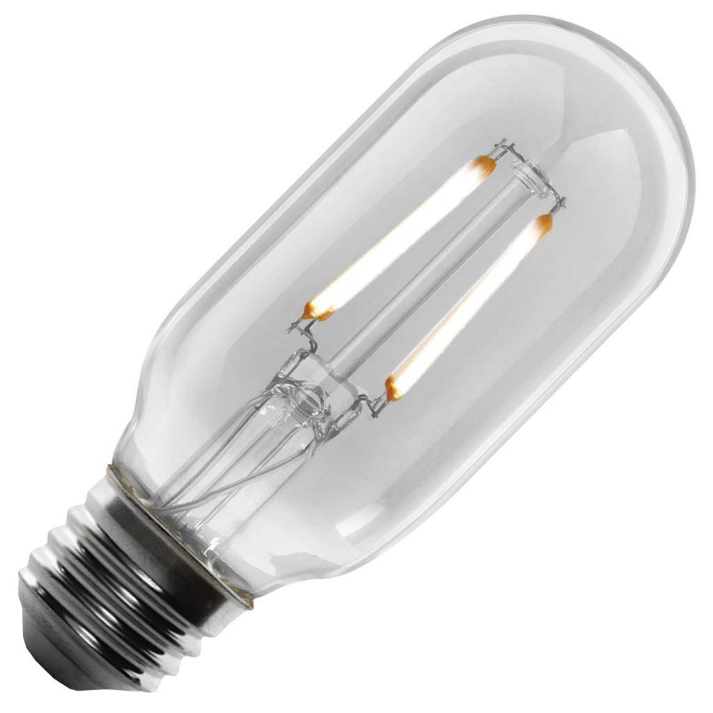 4 watt 120 volt T14 Medium Screw Base 2100K Warm White Amber Clear Glass Dimmable LED 1
