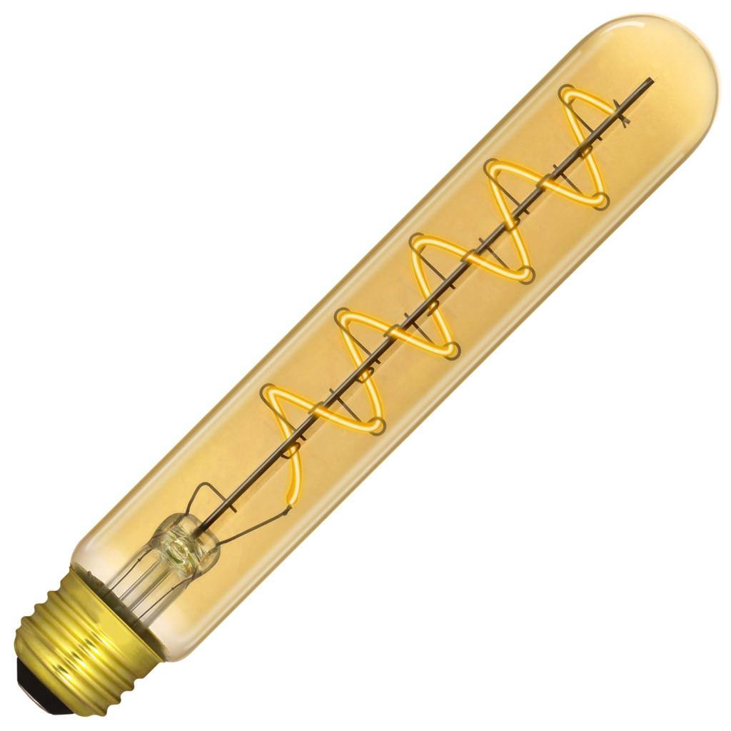 4 watt 120 volt T10 Medium Screw Base 2100K Amber Clear Glass Dimmable LED 1