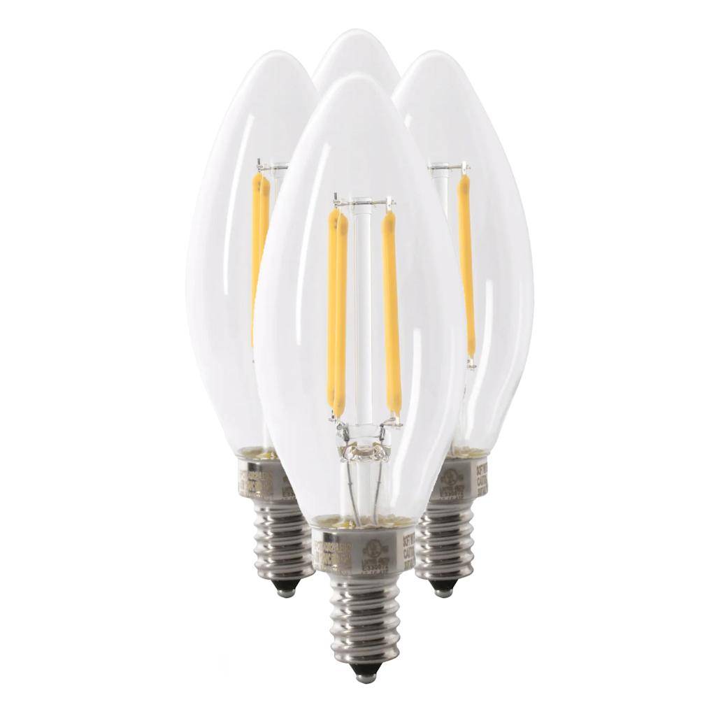 5.5 watt 120 volt B10 Candelabra Screw Base 5000K Daylight Dimmable LED (4 Pack) 1