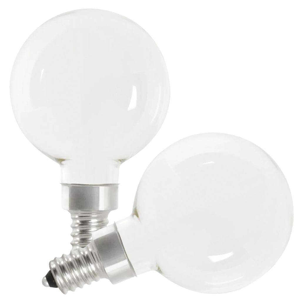 5.5 watt 120 volt G16.5 Candelabra Screw Base 2700K Warm White Frosted Dimmable LED (2 Pack) 1