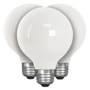 3.8 watt 120 volt G25 Medium Screw Base 3000K Natural White Glass Frosted Dimmable LED (3 Pack) 1