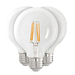 12 watt 120 volt G25 Medium Screw Base 3000K Natural White Clear Filament Enhance Dimmable LED (3 Pack) 1