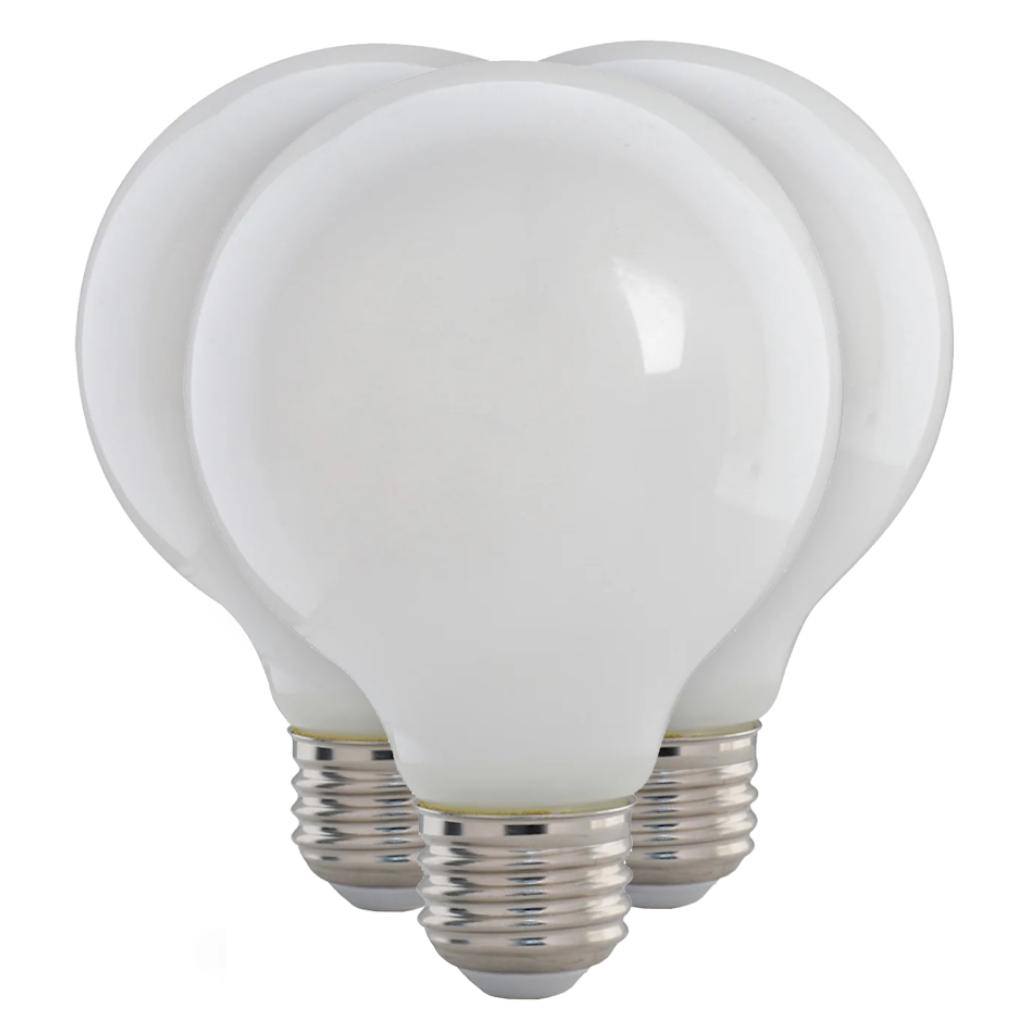 12 watt 120 volt G25 Medium Screw Base 3000K Natural White Frosted Dimmable LED (3 Pack) 1