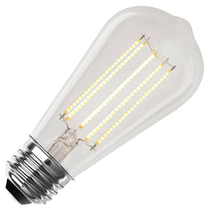 9 watt 120 volt ST19 Medium Screw Base 2100K Warm White Clear Dimmable LED 1
