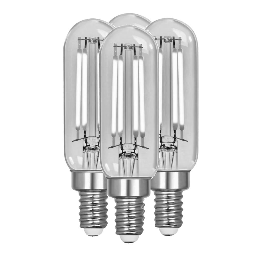 3.3 watt 120 volt T6 Candelabra Screw Base 5000K Daylight Clear Glass Vintage Dimmable LED (4 Pack) 1