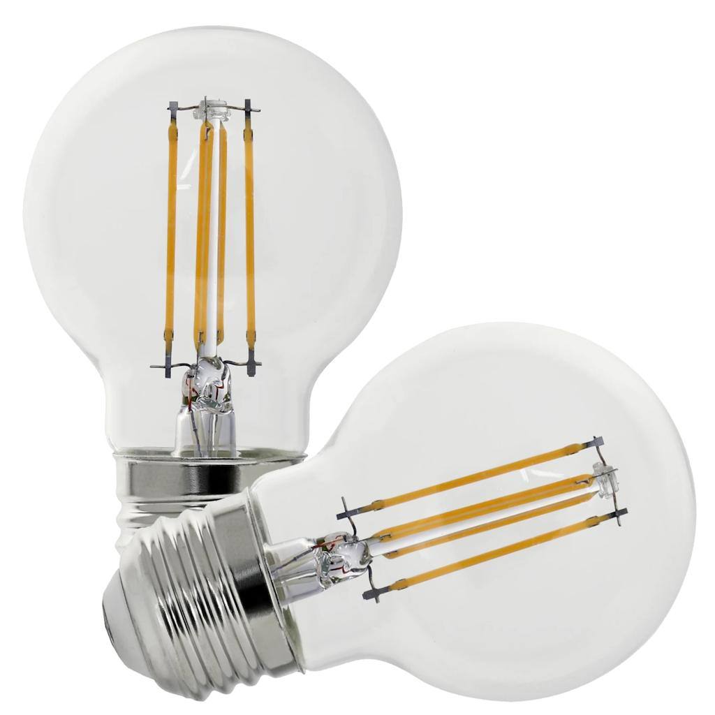5.5 watt 120 volt G16.5 Medium Screw Base 5000K Daylight Clear Dimmable LED (2 Pack) 1