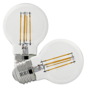 5.5 watt 120 volt G16.5 Medium Screw Base 5000K Daylight Clear Dimmable LED (2 Pack) 1
