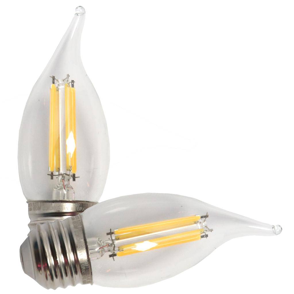 3.3 watt 120 volt CA10 Medium Screw Base 5000K Daylight Dimmable LED (2 Pack) 1