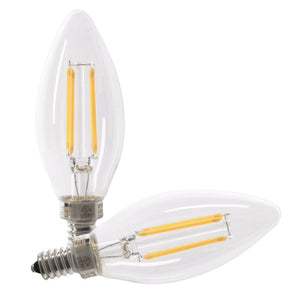 3.3 watt 120 volt B10 Candelabra Screw Base 5000K Daylight Dimmable LED (2 Pack) 1